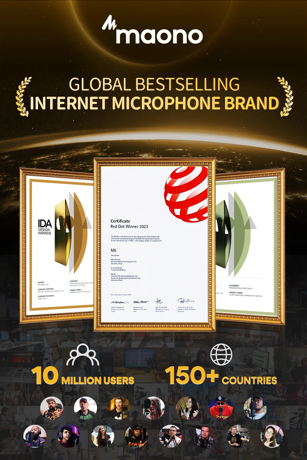 Maono PM360TR Condenser Microphone Podcast Microphone 3.5mm Mic