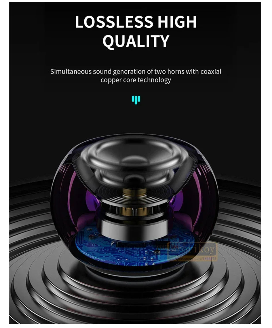 Wireless Bluetooth 5.3 Speaker Portable TWS Small Steel Gun Metal Heavy