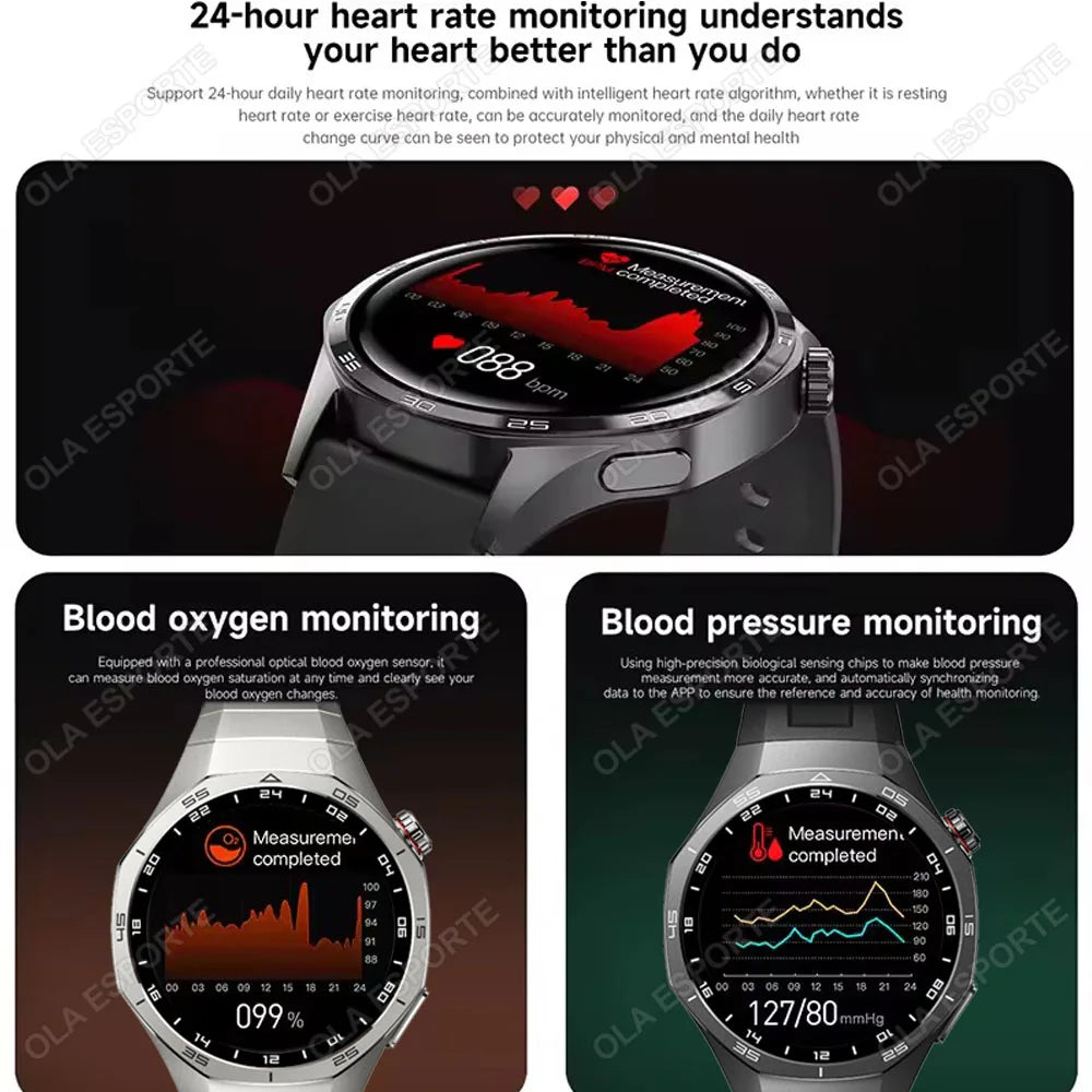 New GT5 Pro Smart Watch 1.6'' AMOLED HD Screen GPS Tracker Heart Rate