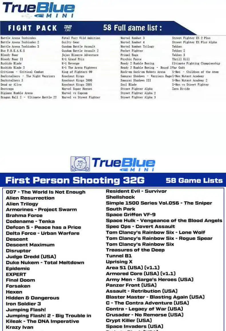 Carpbaba For True Blue Mini CRACK PACK 64 Game Stick For Genesis