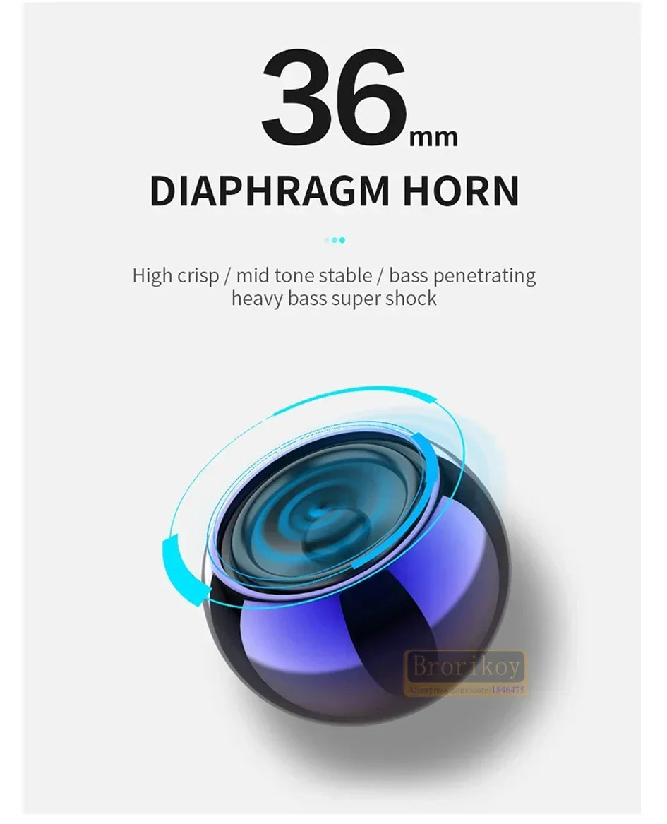 Wireless Bluetooth 5.3 Speaker Portable TWS Small Steel Gun Metal Heavy