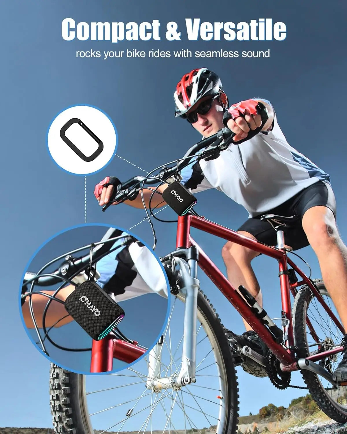 OHAYO Bluetooth Speaker Small Music Box Bluetooth 5.3 with RGB Light