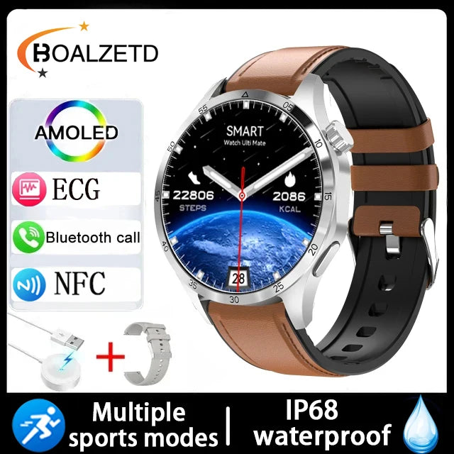 New Men Watch 4 Pro 1.43 inch 360*360 AMOLED HD Screen Bluetooth