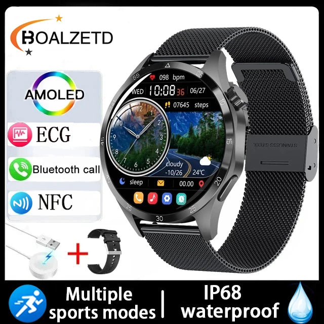 New Men Watch 4 Pro 1.43 inch 360*360 AMOLED HD Screen Bluetooth
