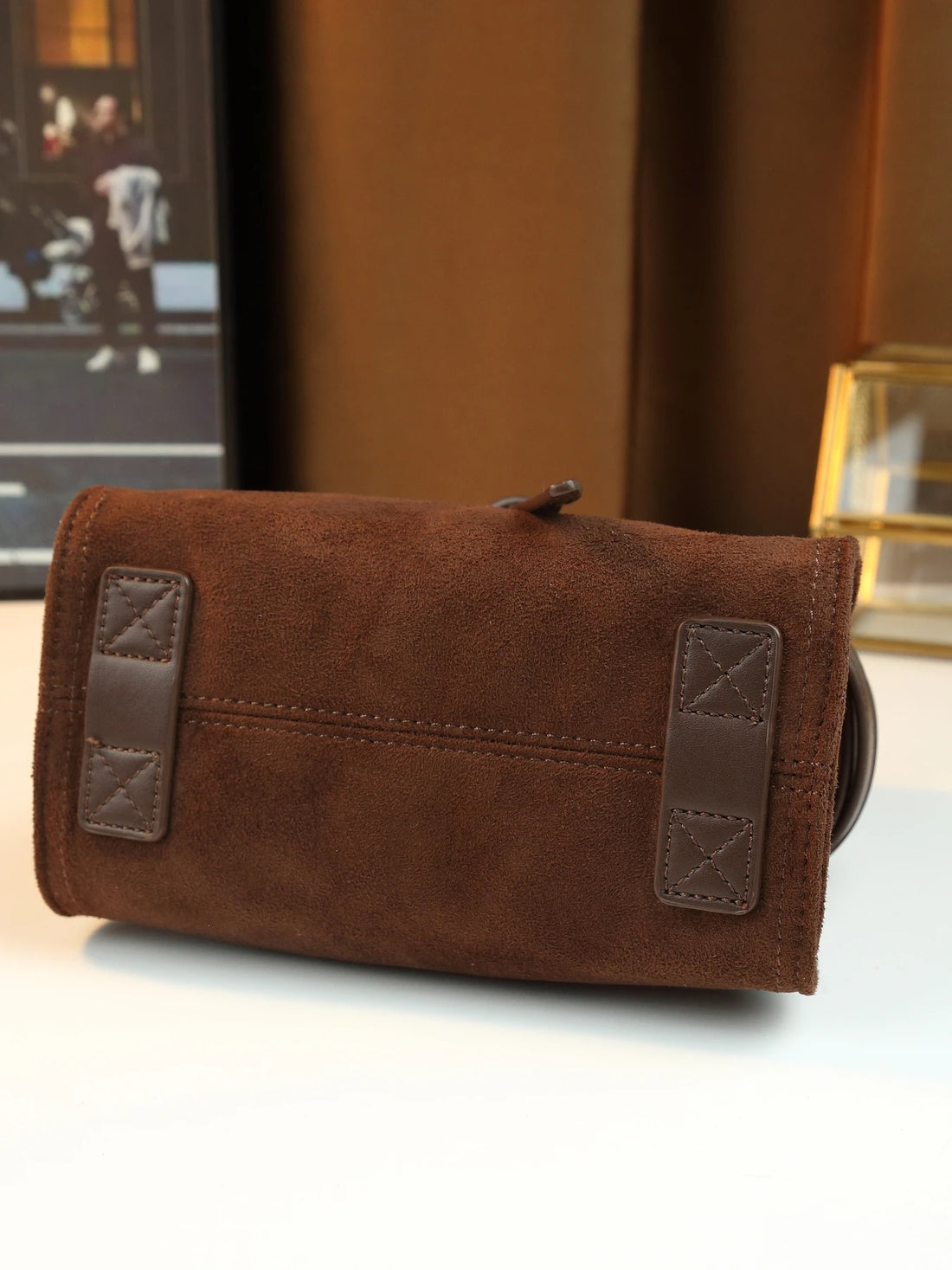 Autumn and winter fashion suede strap design shoulder crossbody small