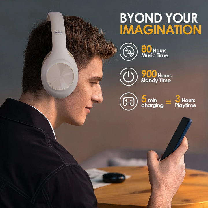 Siindoo JH-923 Wireless Headphones Over Ear,Foldable Bluetooth Headsets