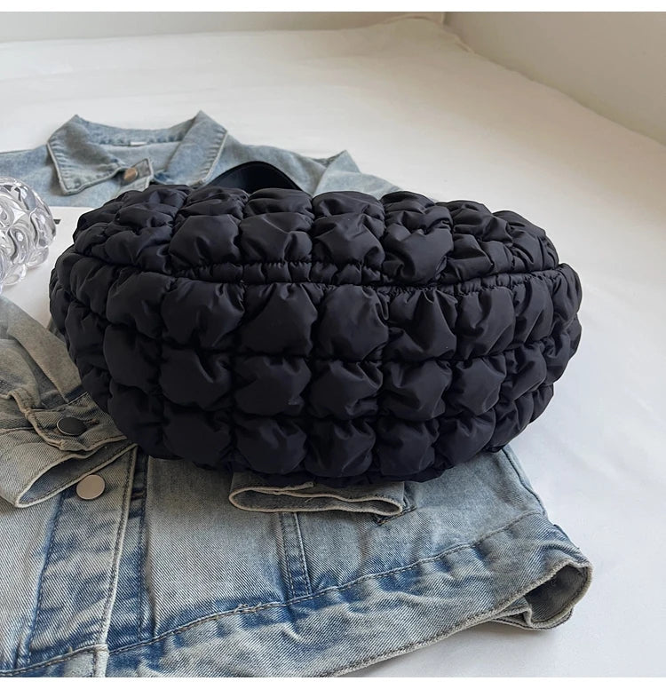 Autumn and winter cloud bag, female personality diamond grid shoulder bag