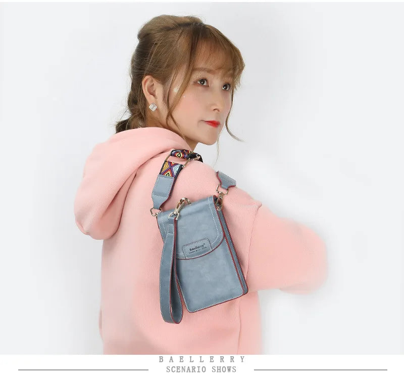 Korean edition phone bag New Baellerry fashion phone bag Buckle Crossbody