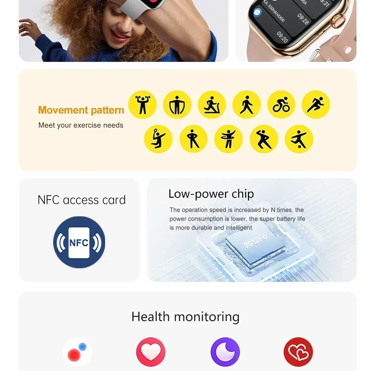 i10 GPS Smart Watch Women Series 10 Screen Bluetooth Call Heart Rate Blood