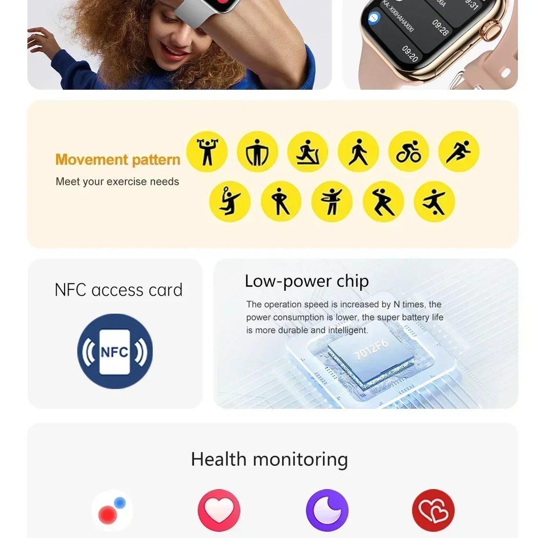 i10 GPS Smart Watch Women Series 10 Screen Bluetooth Call Heart Rate Blood