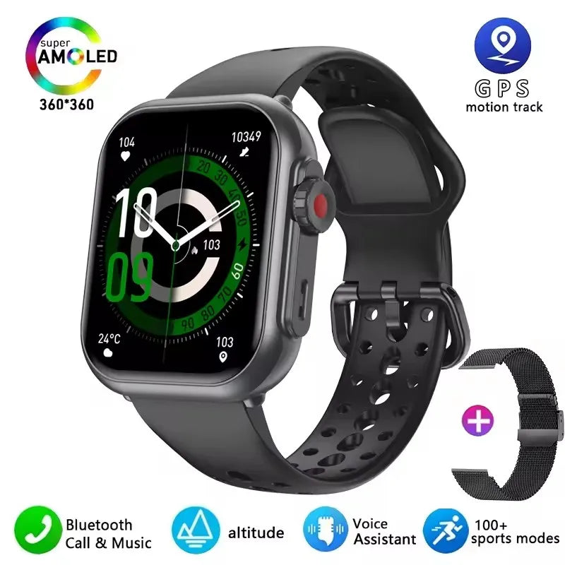 New 1000mAh Battery AMOLED Smart Watch Ultra K62 Men Women