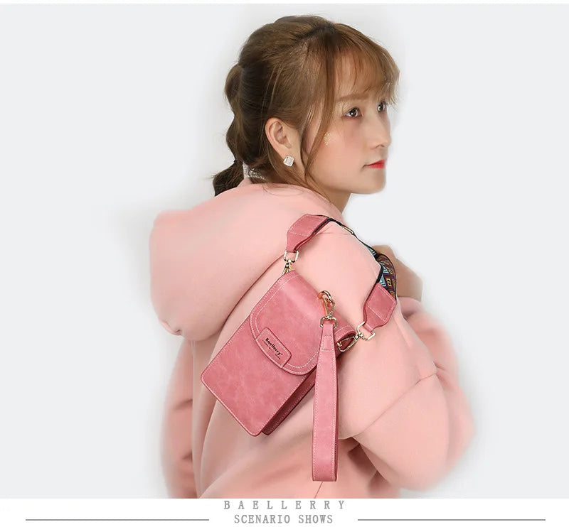 Korean edition phone bag New Baellerry fashion phone bag Buckle Crossbody