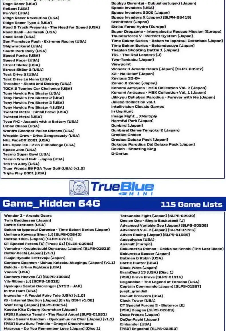 Carpbaba For True Blue Mini CRACK PACK 64 Game Stick For Genesis