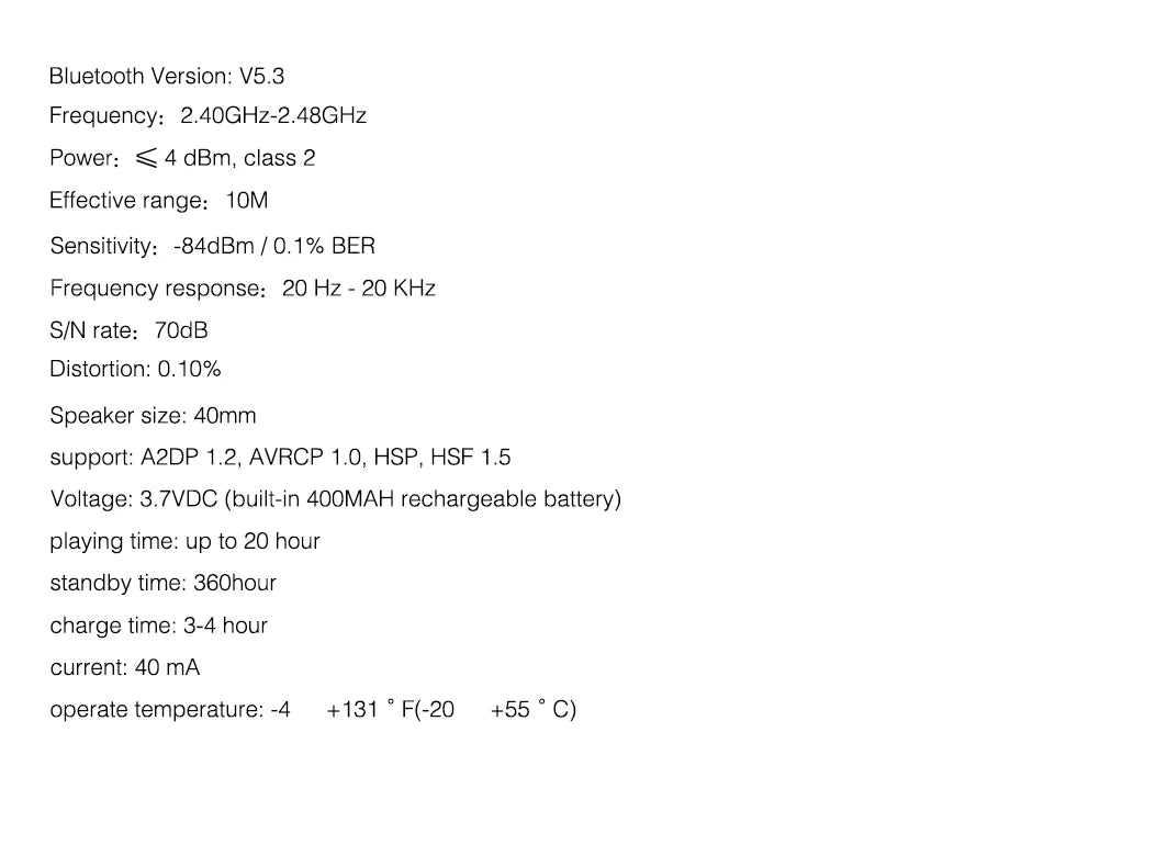 CATASSU Earphone Bluetooth Headphones Over Ear Stereo