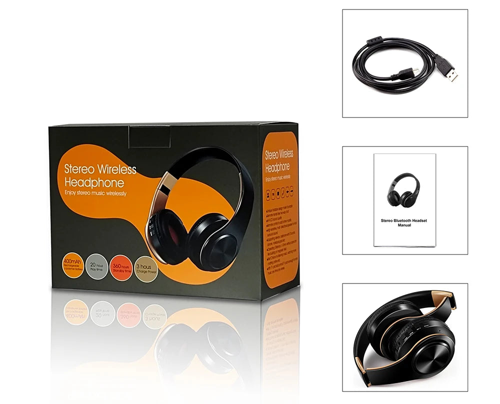 CATASSU Earphone Bluetooth Headphones Over Ear Stereo