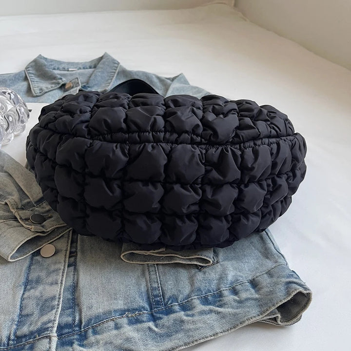 Autumn and winter cloud bag, female personality diamond grid shoulder bag