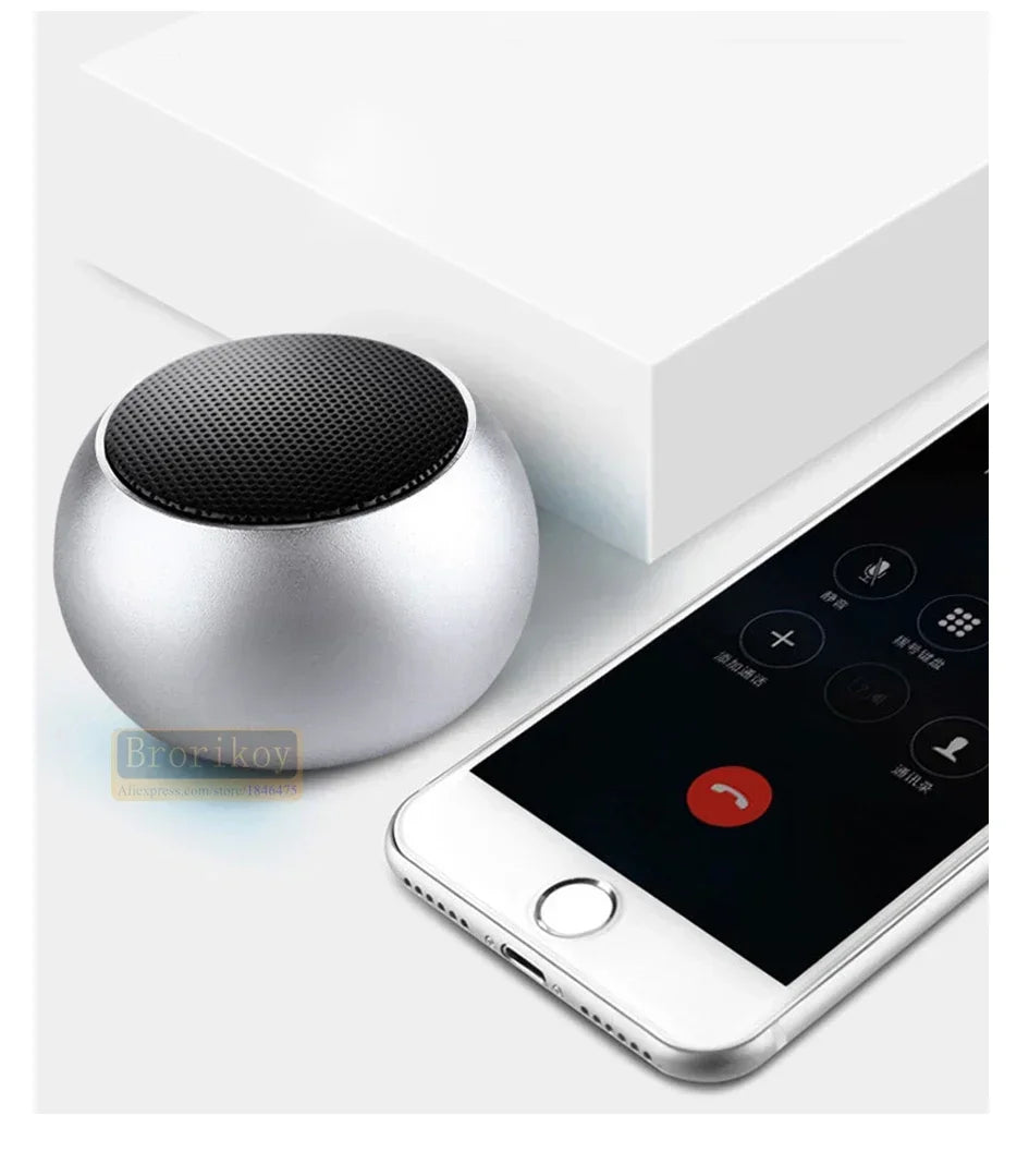 Wireless Bluetooth 5.3 Speaker Portable TWS Small Steel Gun Metal Heavy