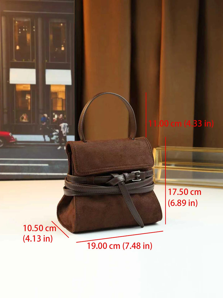 Autumn and winter fashion suede strap design shoulder crossbody small