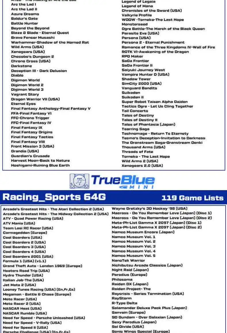 Carpbaba For True Blue Mini CRACK PACK 64 Game Stick For Genesis