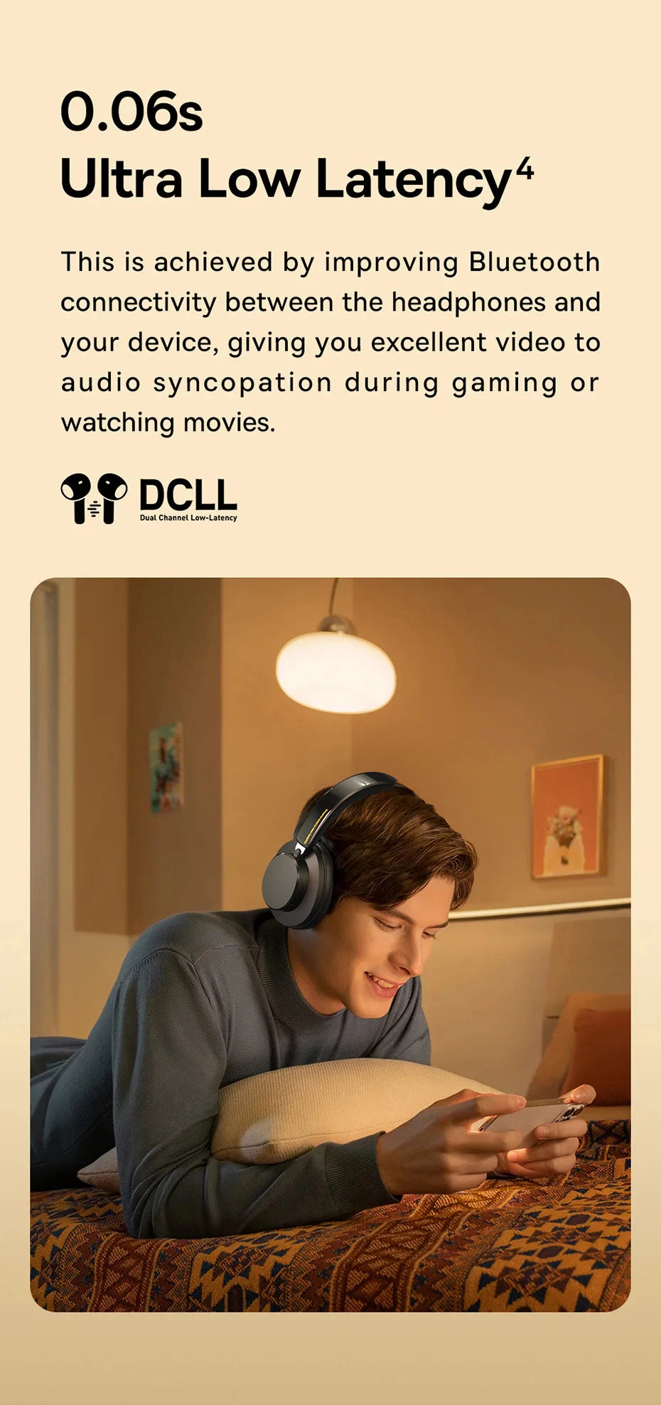 ANC Noise Cancelling Bluetooth 5.4 Over-Ear Headphones, 40mm Driver