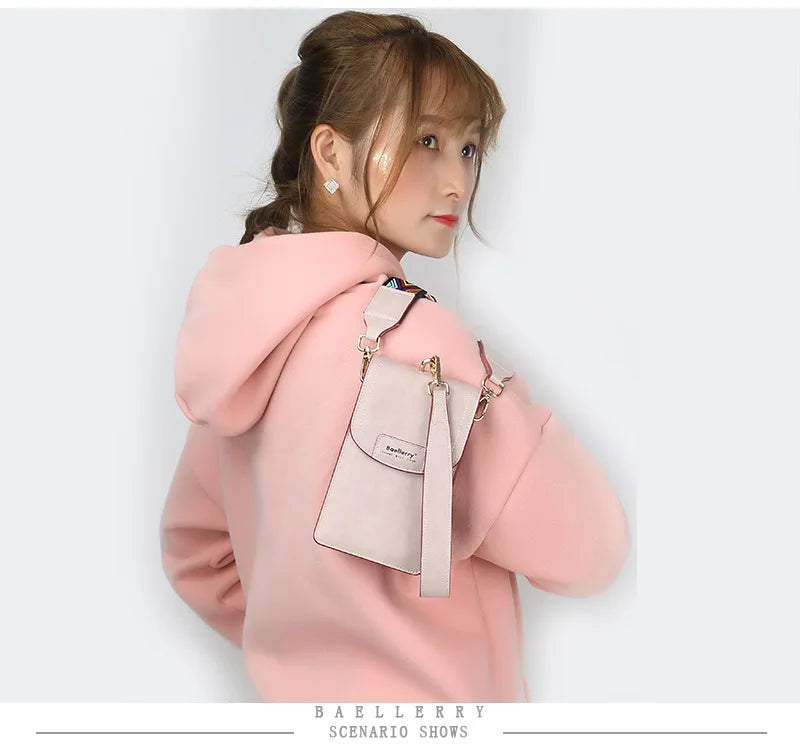 Korean edition phone bag New Baellerry fashion phone bag Buckle Crossbody