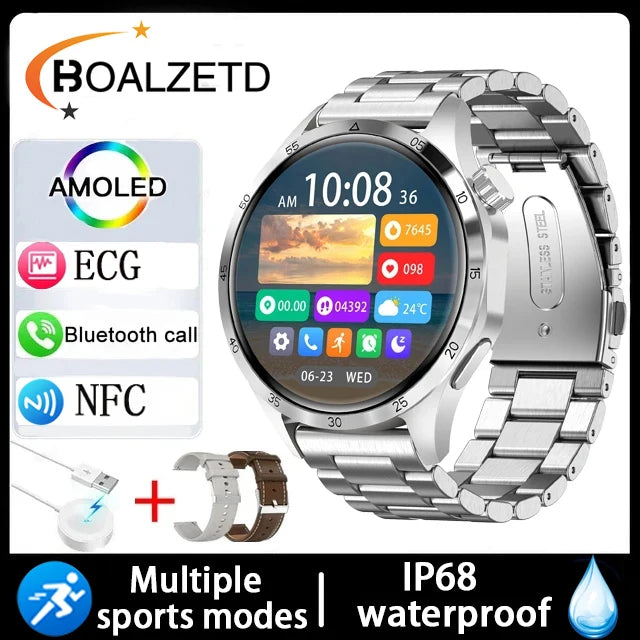 New Men Watch 4 Pro 1.43 inch 360*360 AMOLED HD Screen Bluetooth