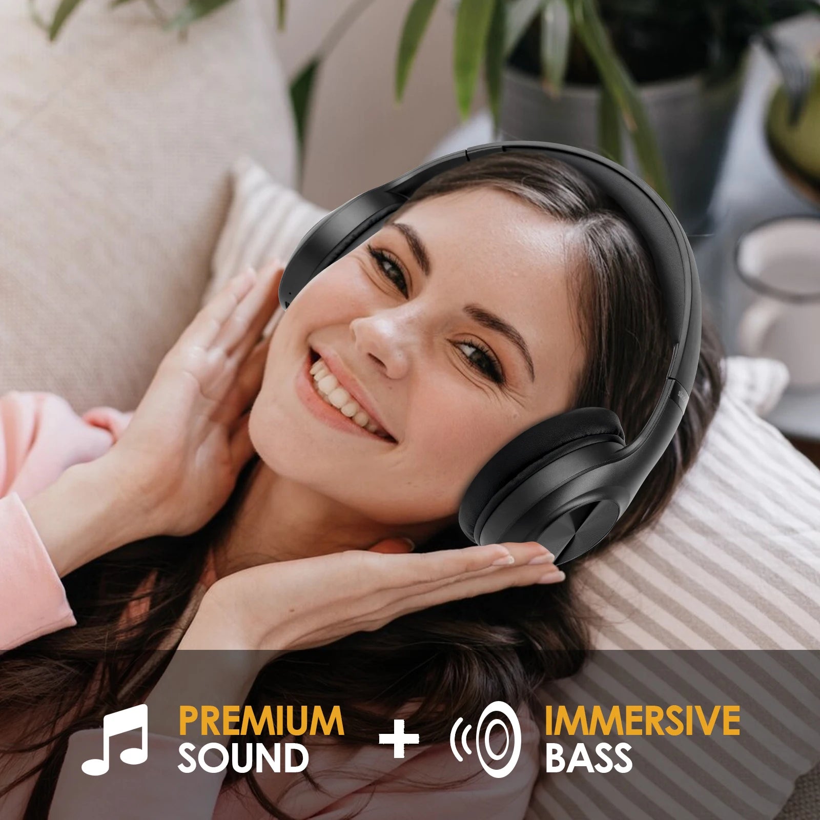 Siindoo JH-923 Wireless Headphones Over Ear,Foldable Bluetooth Headsets