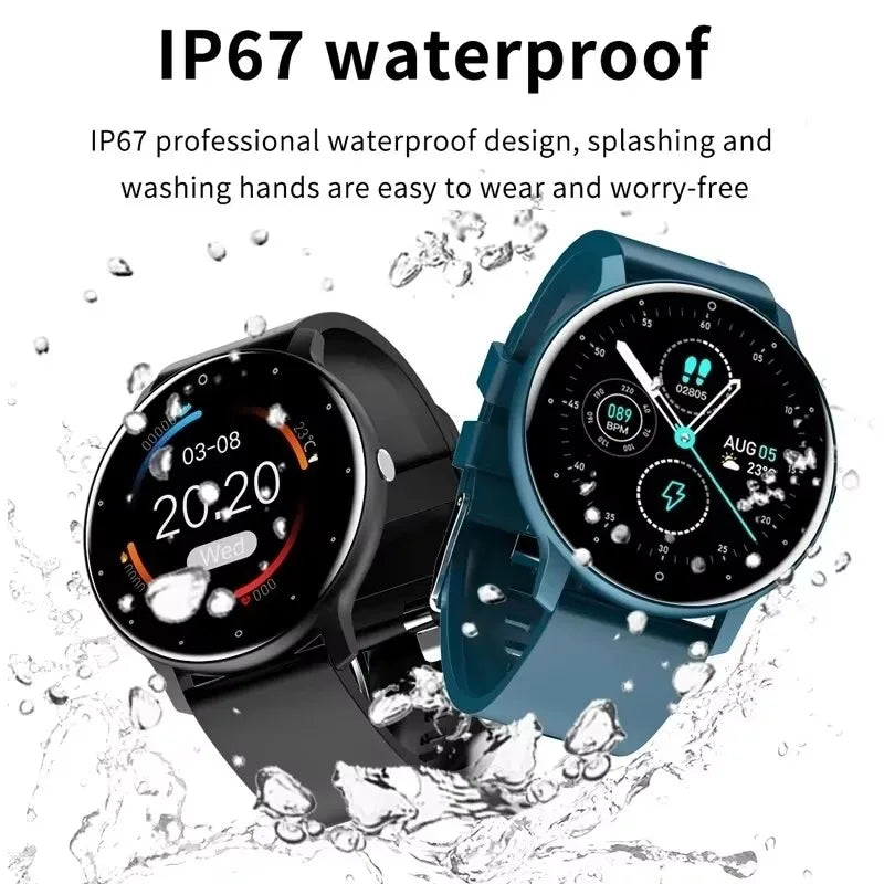 LIGE New Smart Watch Men Full Touch Screen Sport Fitness Watch IP67