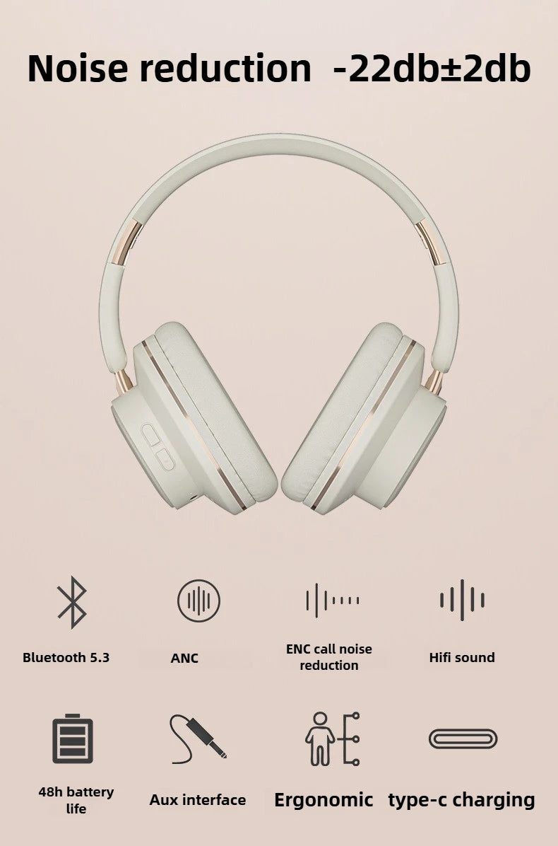 New H9 ANC Wireless Headsets Active Noise Cancellation Headphone