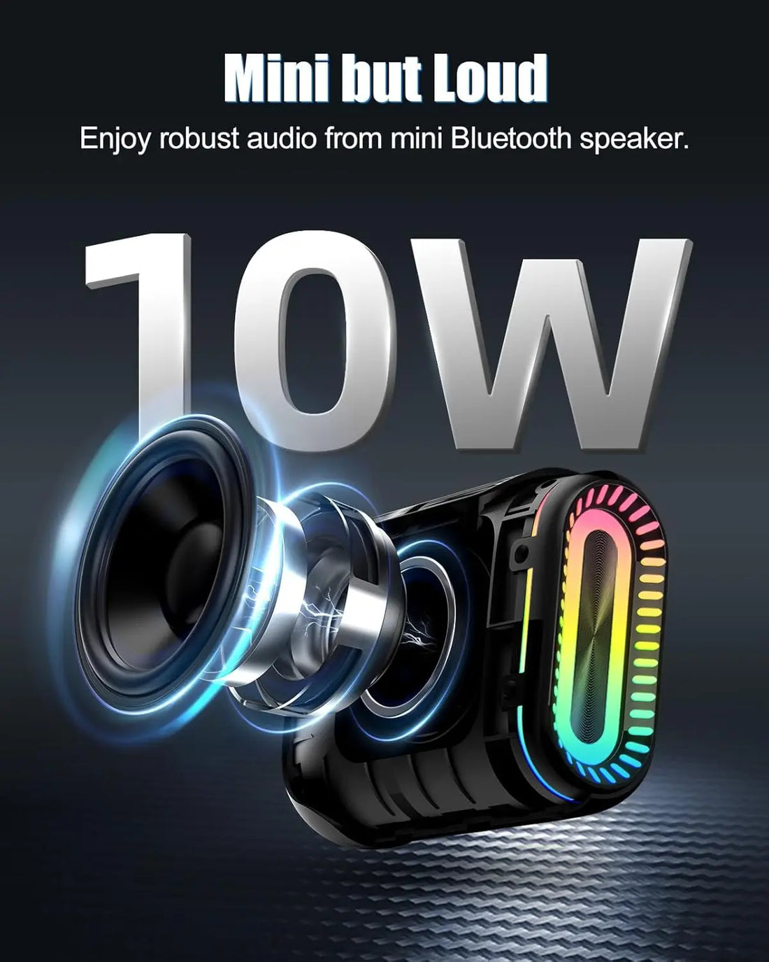 OHAYO Bluetooth Speaker Small Music Box Bluetooth 5.3 with RGB Light