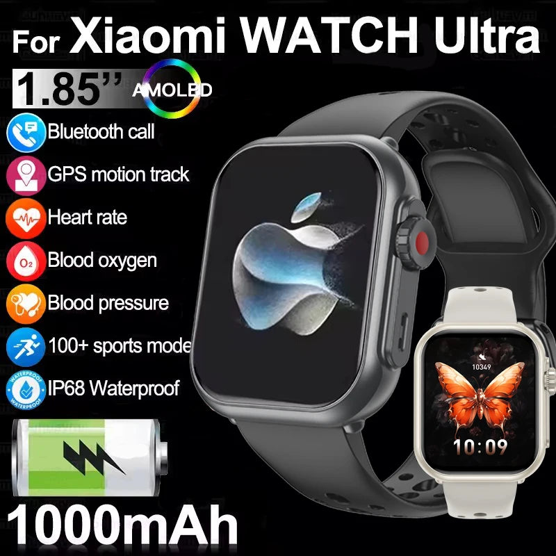 New 1000mAh Battery AMOLED Smart Watch Ultra K62 Men Women