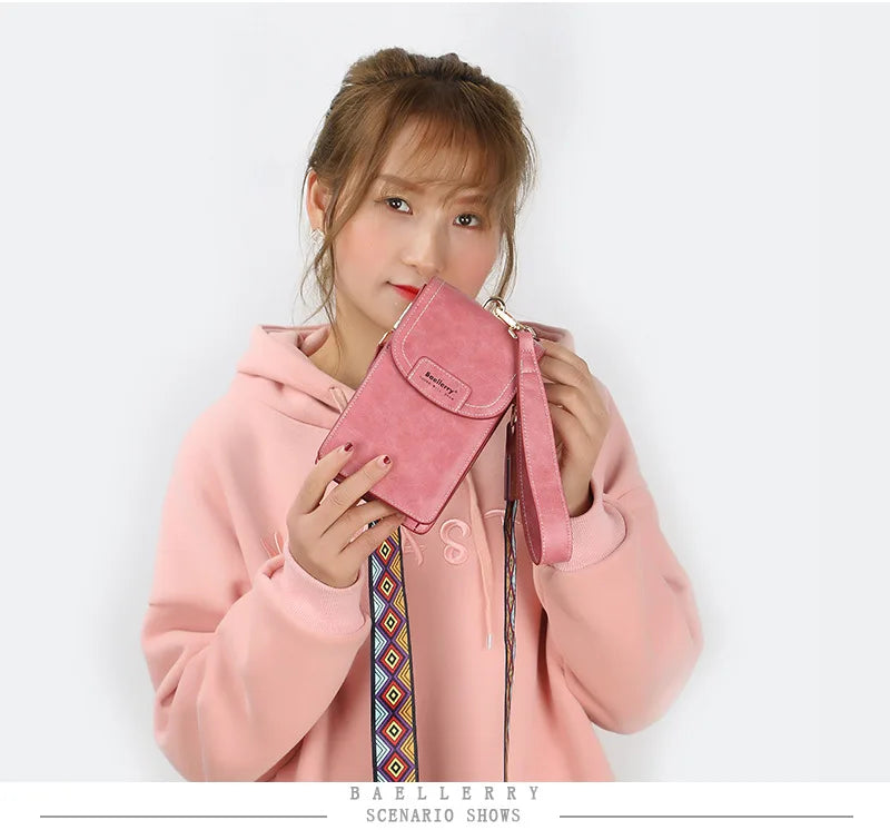 Korean edition phone bag New Baellerry fashion phone bag Buckle Crossbody