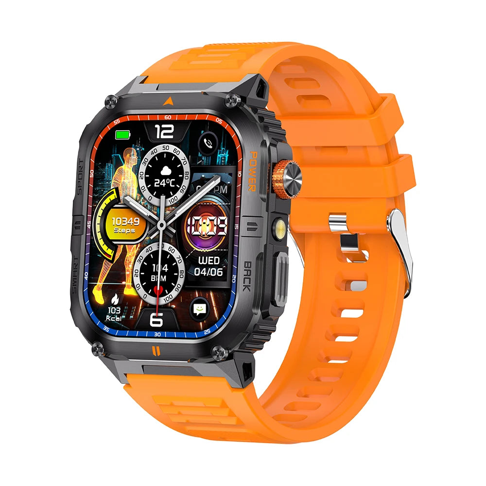 Newest Clock Outdoor Sports Smart Watch LED Flashlight Waterproof Heart