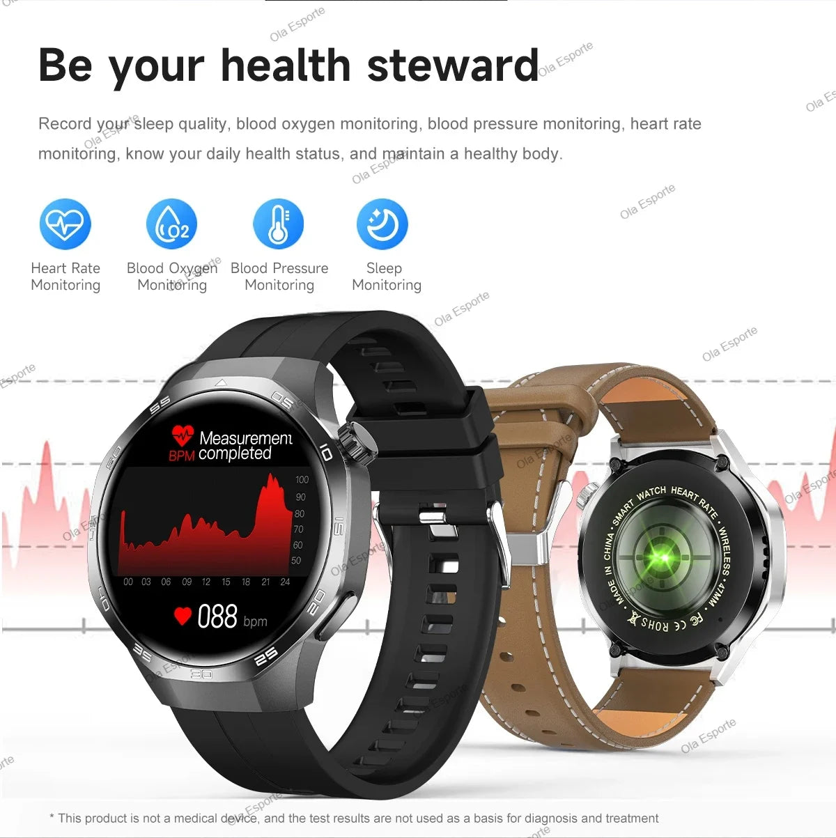 New GT5 Pro Smart Watch 1.6'' AMOLED HD Screen GPS Tracker Heart Rate