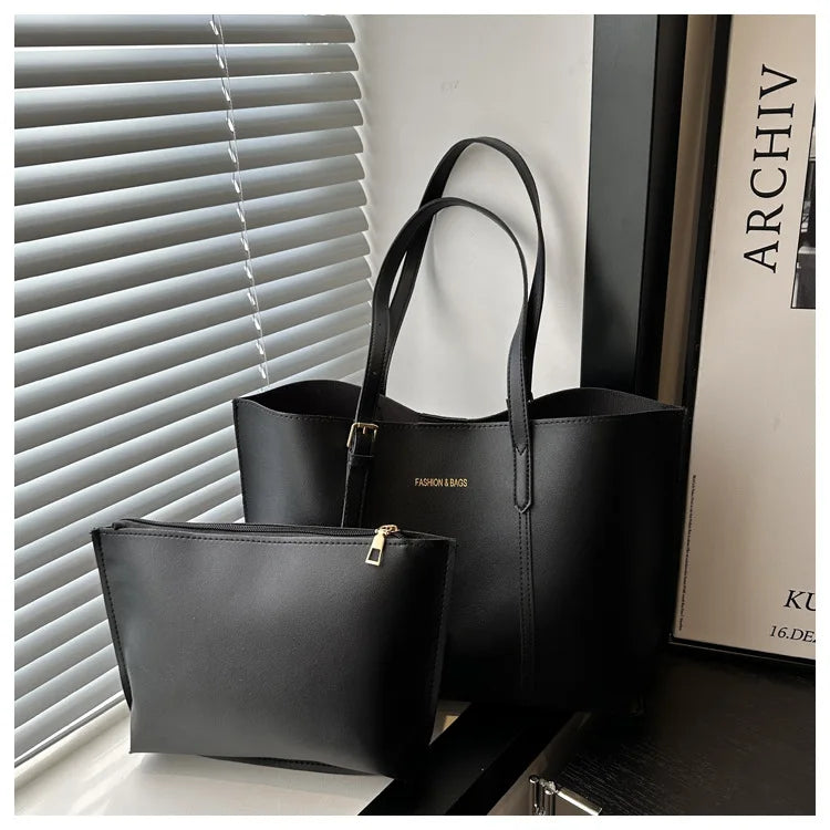 Large Capacity Women's Bag Soft Leather Tote Bags Casual Versatile Single