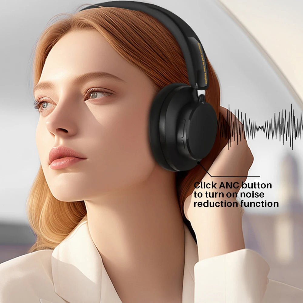 ANC Noise Cancelling Bluetooth 5.4 Over-Ear Headphones, 40mm Driver