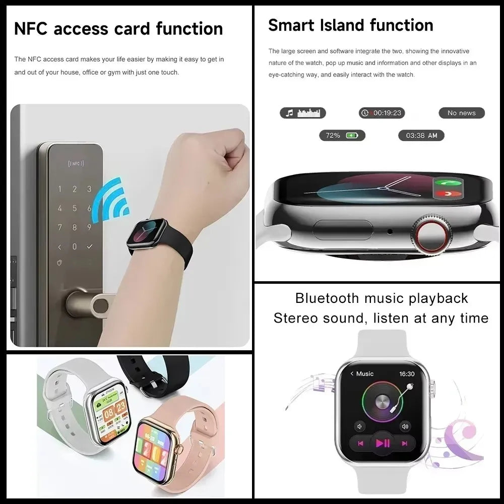 i10 GPS Smart Watch Women Series 10 Screen Bluetooth Call Heart Rate Blood