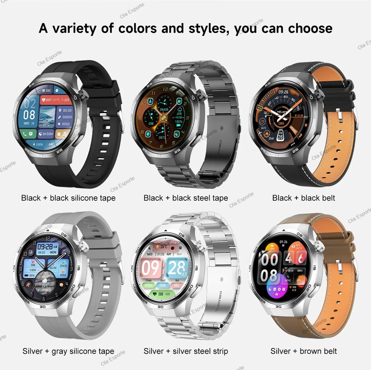 New GT5 Pro Smart Watch 1.6'' AMOLED HD Screen GPS Tracker Heart Rate
