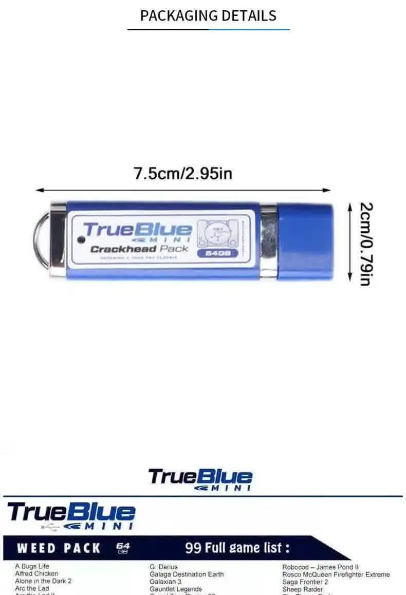 Carpbaba For True Blue Mini CRACK PACK 64 Game Stick For Genesis