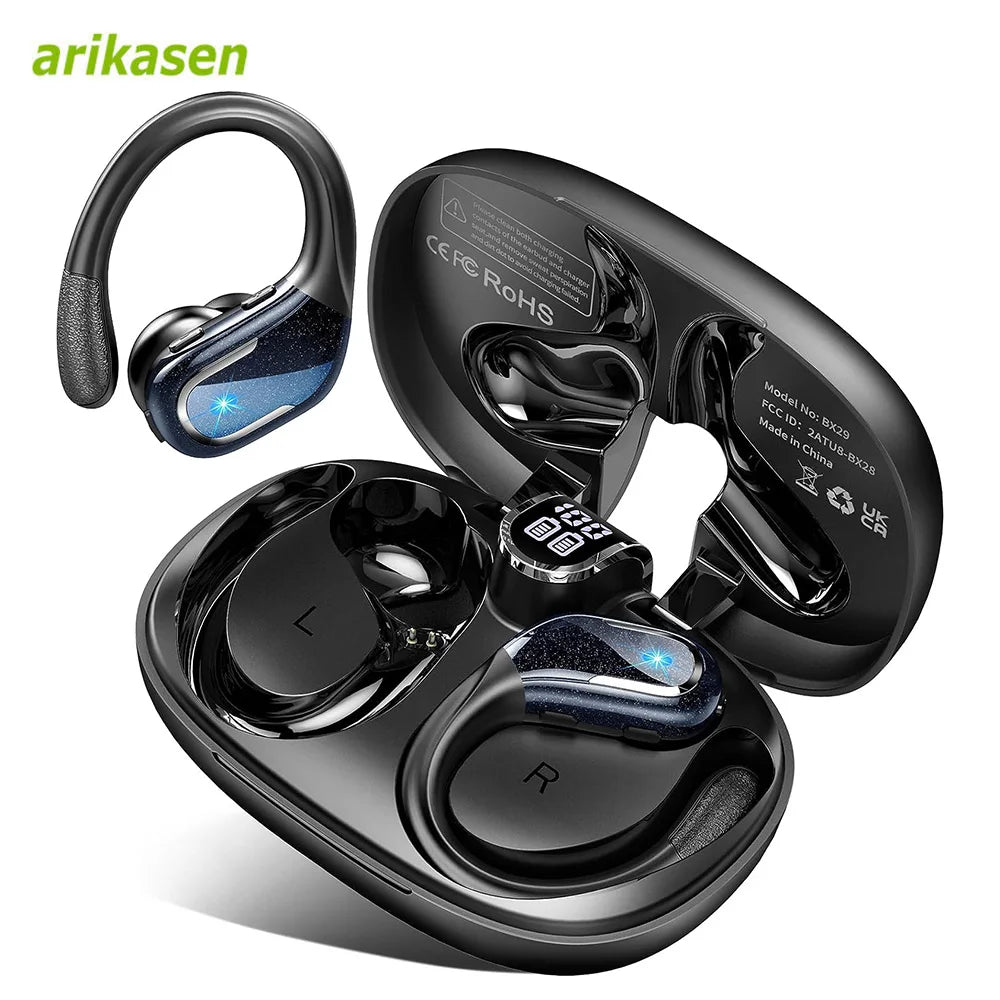 Wireless Earbud Sport Bluetooth 5.3 Headphones IP7 with Noise