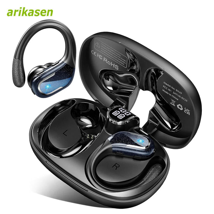 Wireless Earbud Sport Bluetooth 5.3 Headphones IP7 with Noise