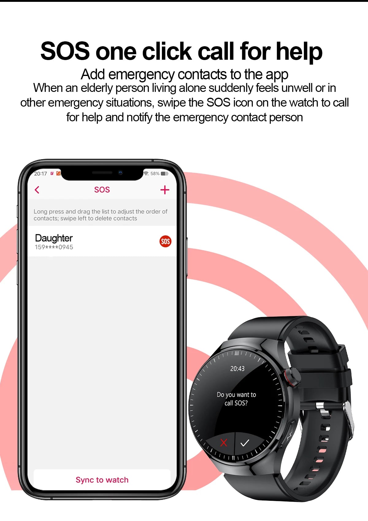 New Nursing Grade Smart Watch Blood oxygen Blood Lipid Uric Acid ECG+PPG