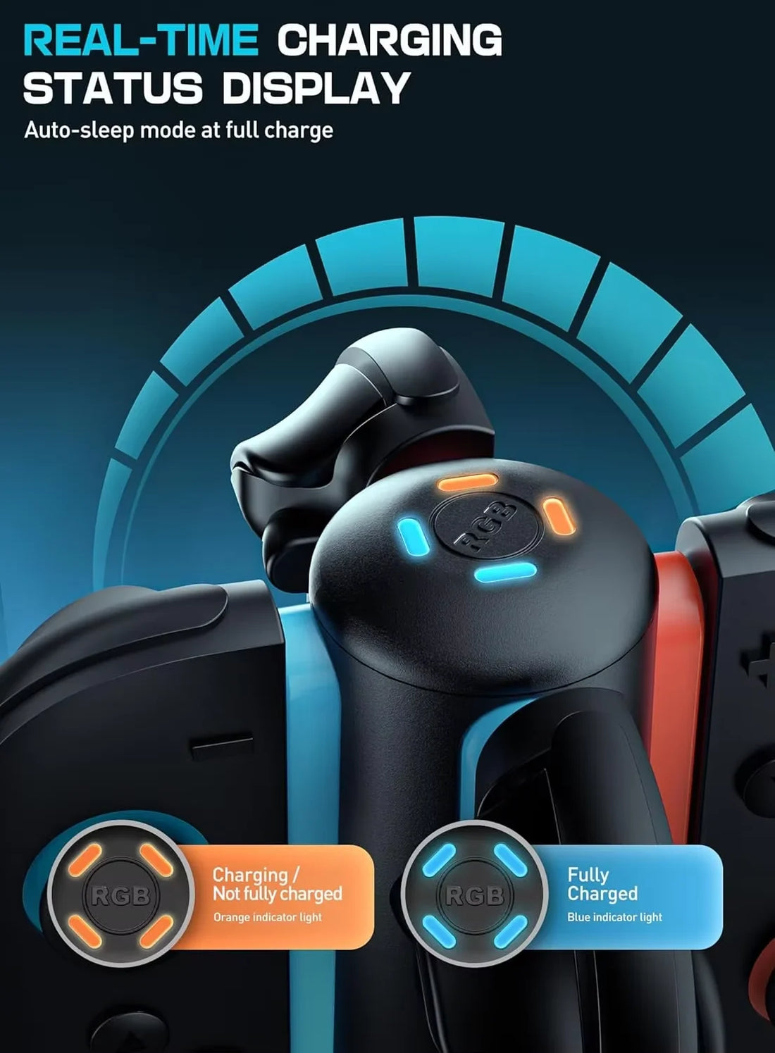 For NS 2 Magnetic 4-in-1 Charger Station for Switch 2 Joy con Accessories