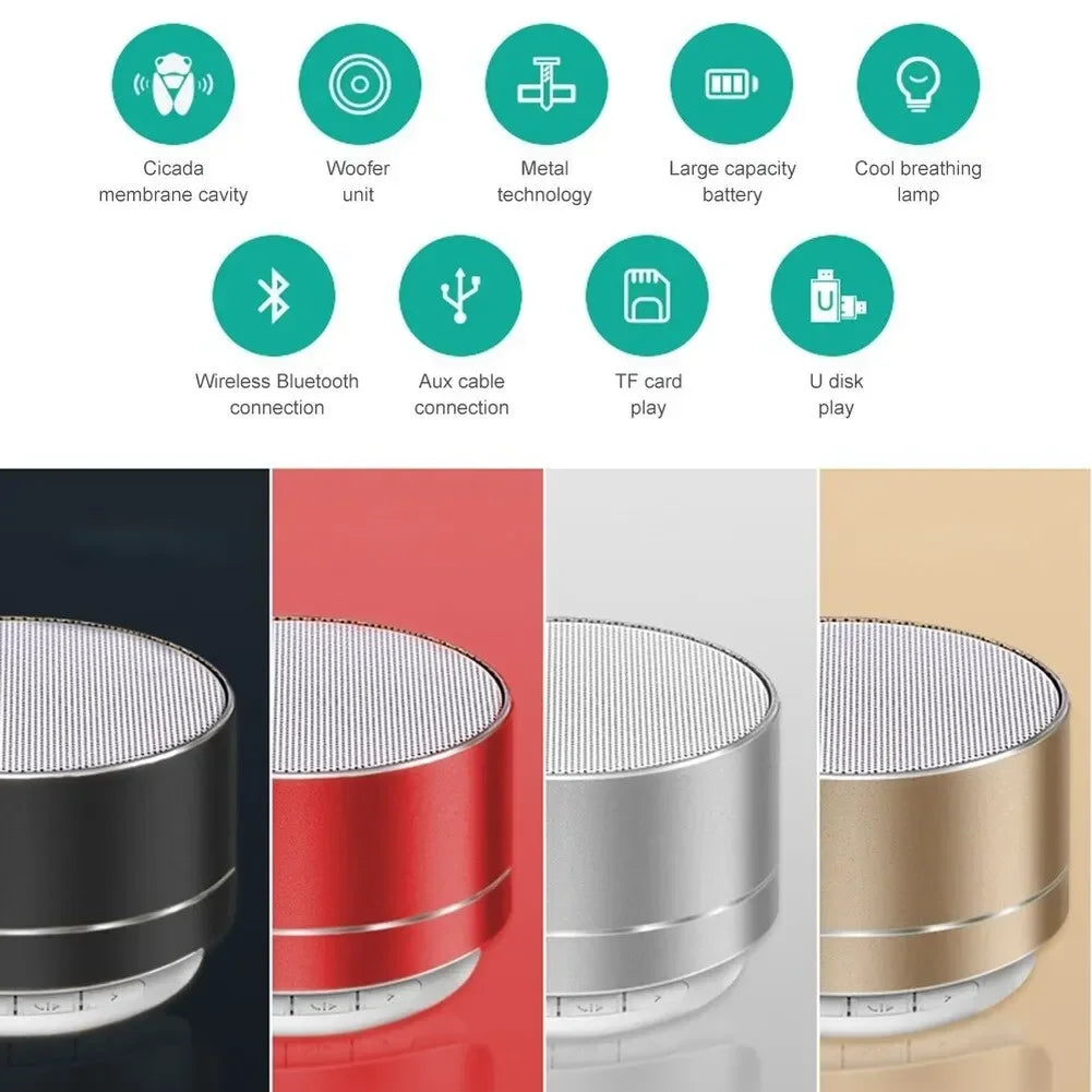Portable A10 Wireless Bluetooth Mini Speaker Small Steel Cannon Subwoofer