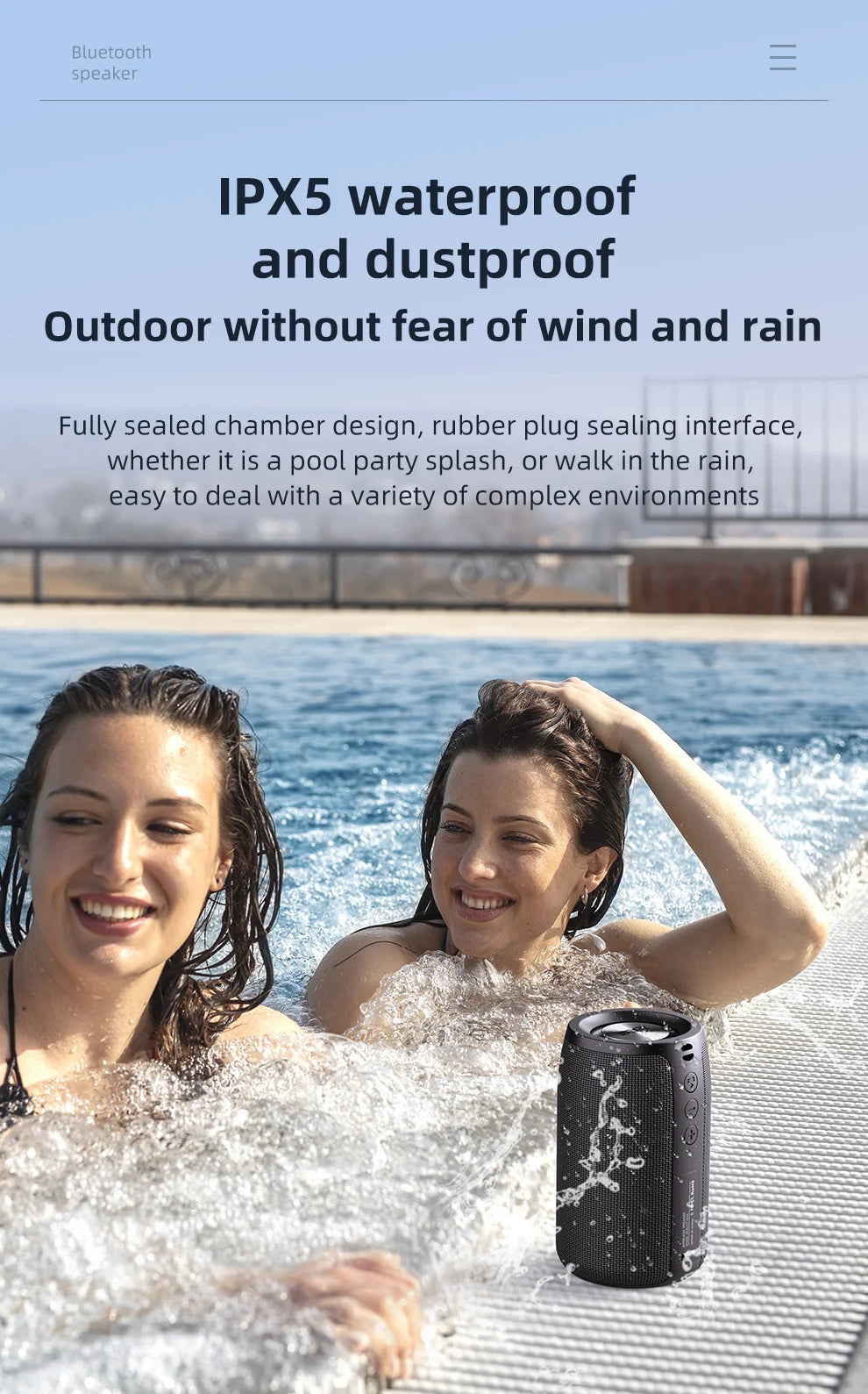 Zealot_S32 Mini Portable Speaker with TWS, Bluetooth 5.3, Balanced Bass