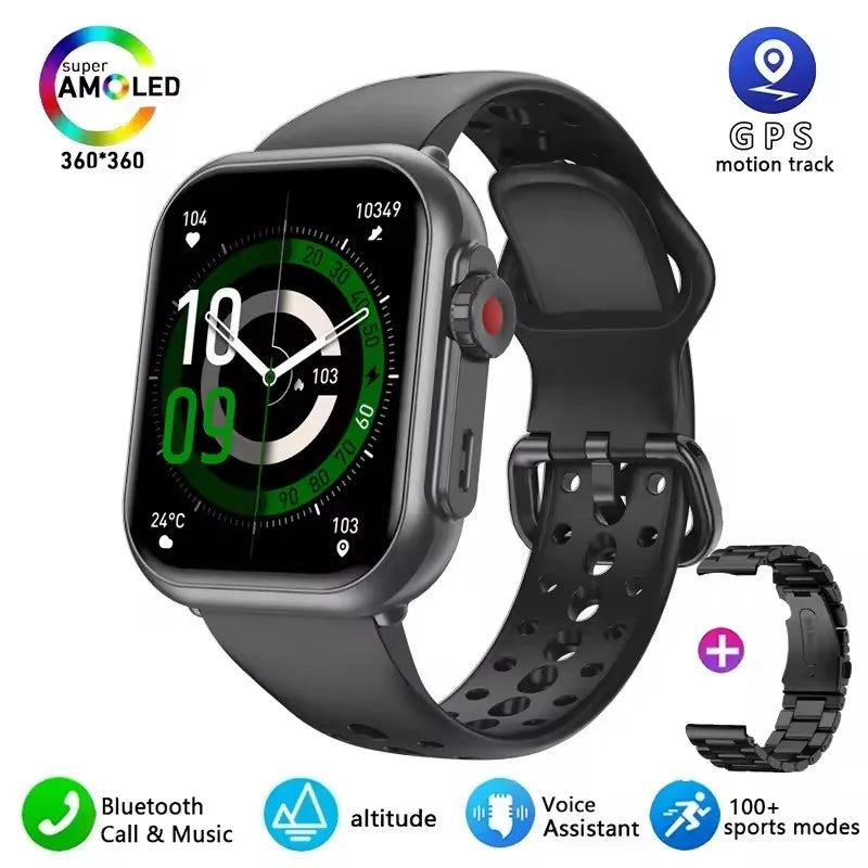 New 1000mAh Battery AMOLED Smart Watch Ultra K62 Men Women
