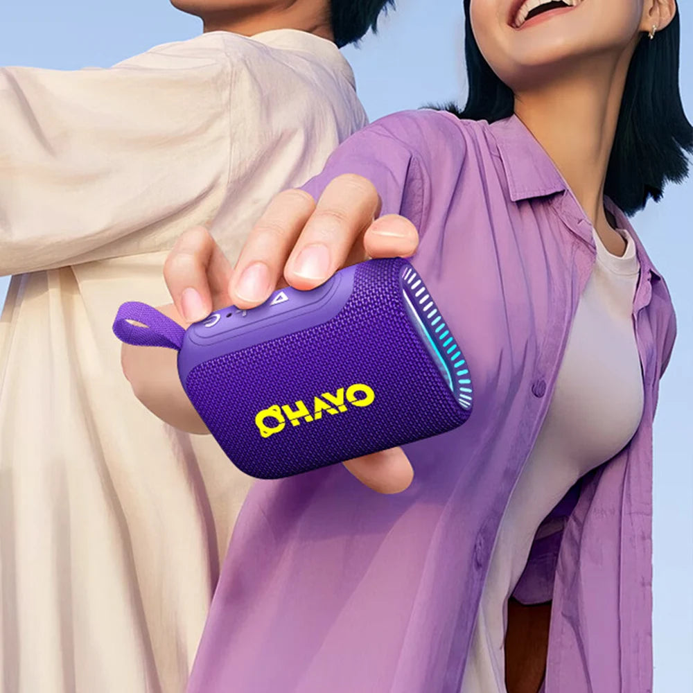 OHAYO Bluetooth Speaker Small Music Box Bluetooth 5.3 with RGB Light
