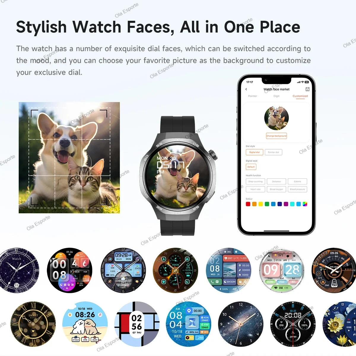 New GT5 Pro Smart Watch 1.6'' AMOLED HD Screen GPS Tracker Heart Rate