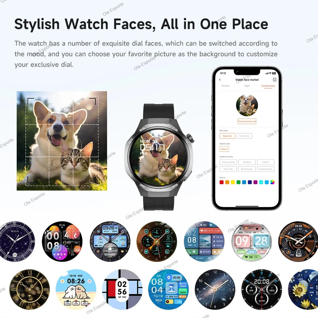 New GT5 Pro Smart Watch 1.6'' AMOLED HD Screen GPS Tracker Heart Rate