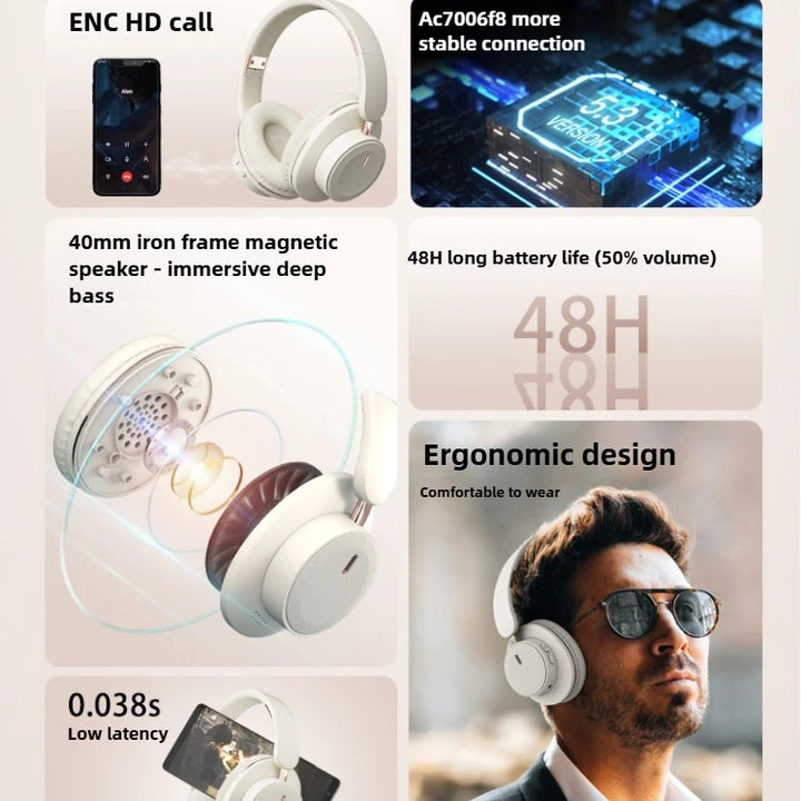 New H9 ANC Wireless Headsets Active Noise Cancellation Headphone